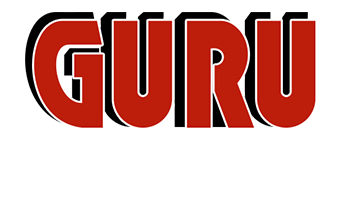 Guru Plumbing, Heating and Cooling Logo for Dark Background