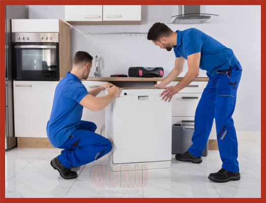 A trained technician expertly installing new modern appliances