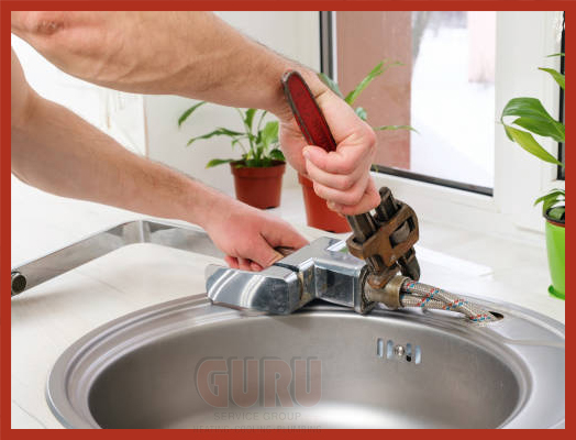 Faucet is being replaced by expert Guru Plumber