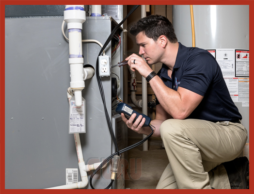 A skilled technician servicing a residential furnace